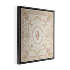 Antique French 19th Century Aubusson Rose Floral Framed Canvas Print Gallery Image 2
