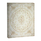 Antique French Aubusson Carpet Cream Rose Sage Floral Canvas Print Gallery Image 6