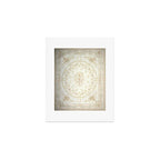 Antique French Aubusson Carpet Cream Rose Sage Floral Art Print Gallery Image 1