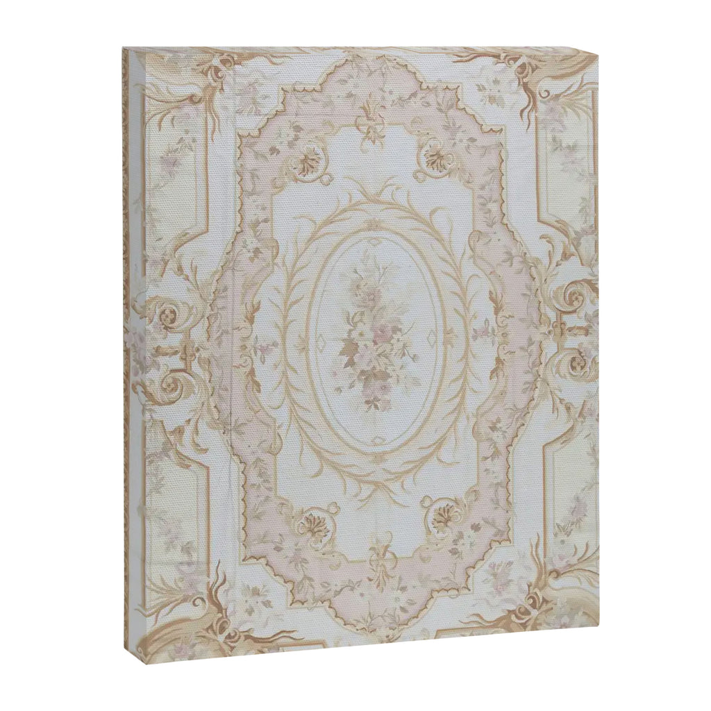 Antique French Aubusson Vintage Rose Floral Canvas Print Gallery Image 6