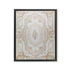 Antique French Aubusson Vintage Rose Floral Framed Canvas Print Gallery Image 6