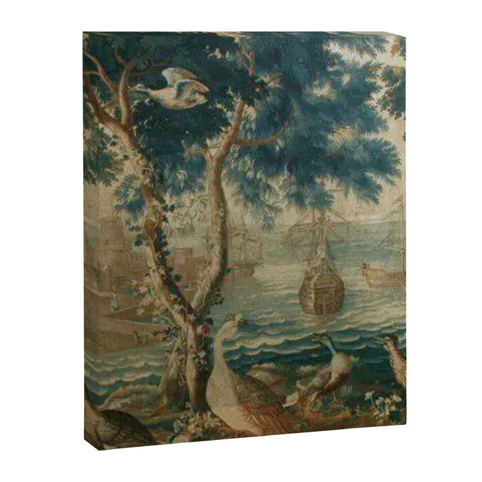 Antique French Louis XIV Beauvais Landscape Tapestry Canvas Print Gallery Image 1