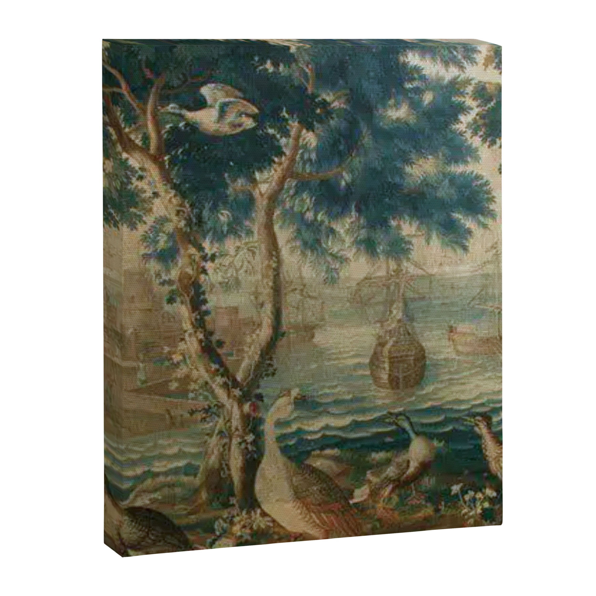 Antique French Louis XIV Beauvais Landscape Tapestry Canvas Print Gallery Image 6