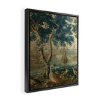 Antique French Louis XIV Beauvais Landscape Tapestry Framed Canvas Print Gallery Image 2