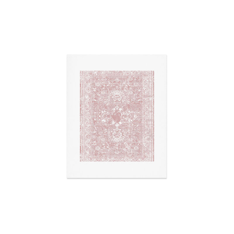 Antique French Oriental Faded Rose Art Print Gallery Image 1