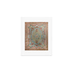 Antique French Rose Blue Aubusson  Art Print Gallery Image 1