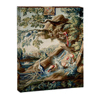 Antique French Verdure Magical Forest Landscape Tapestry Canvas Print Gallery Image 8