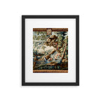 Antique French Verdure Magical Forest Landscape Tapestry Framed Art Print Gallery Image 6