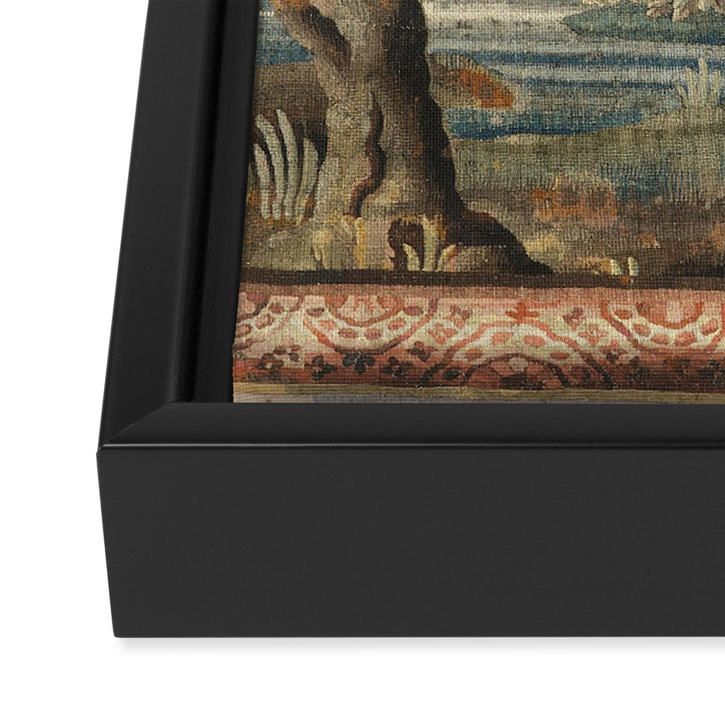 Antique French Verdure Pagoda Tapestry Framed Canvas Print Gallery Image 3