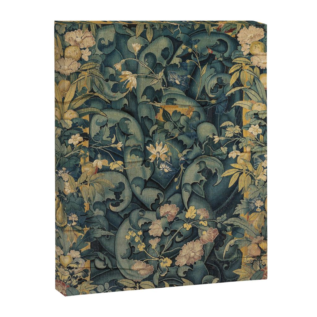 Antique French Verdure Secret Forest Garden Tapestry Canvas Print Gallery Image 6