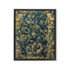 Antique French Verdure Secret Forest Garden Tapestry Framed Canvas Print Gallery Image 6