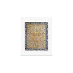 Antique Golden Animal Forest Persian Tabriz Rug Print Art Print Gallery Image 1