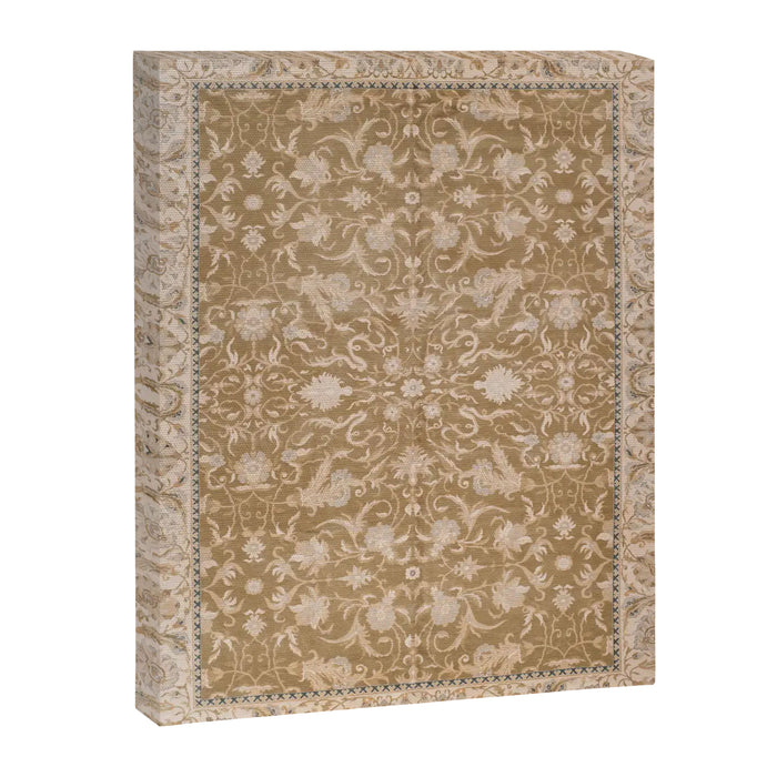 Antique Indian Savonnerie Caramel Beige Canvas Print Gallery Image 1
