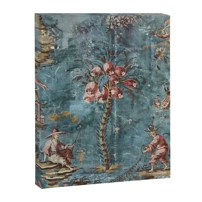 Antique Italian Chinoiserie 18th Century Fresco Canvas Print Gallery Image 1