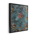 Antique Italian Chinoiserie 18th Century Fresco Framed Canvas Print Gallery Image 2