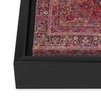 Antique Kashmar Persian Rose Red Framed Canvas Print Gallery Image 3