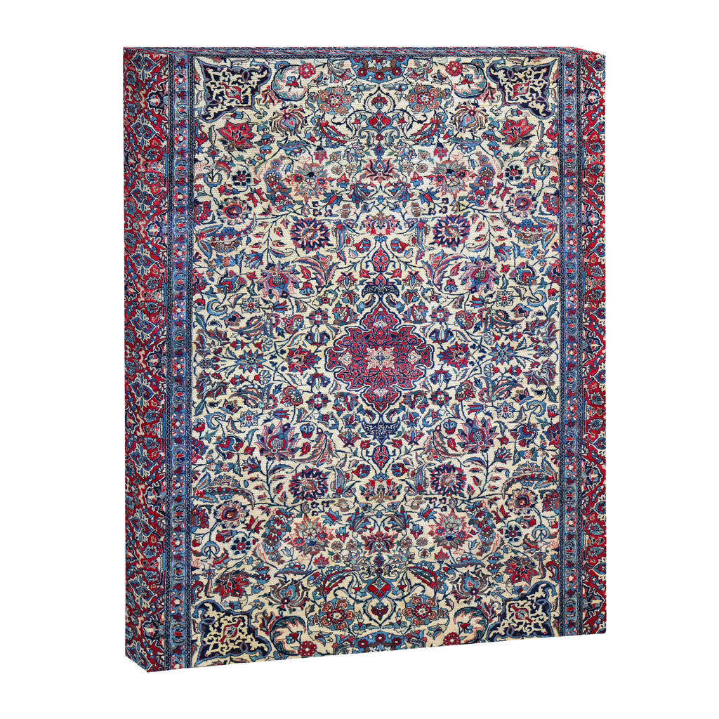 Antique Nain Tudeshk Midnight Purple Persian Canvas Print Gallery Image 6