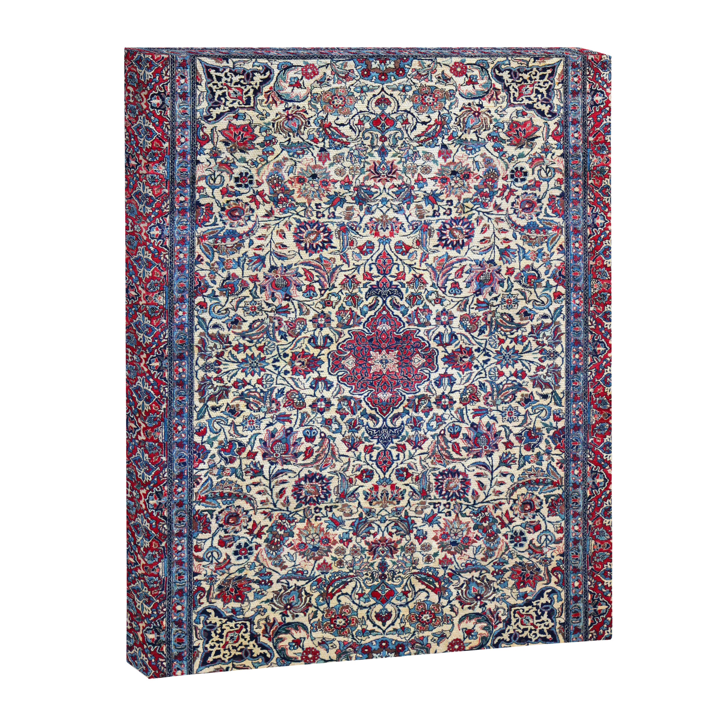 Antique Nain Tudeshk Midnight Purple Persian Canvas Print Gallery Image 6