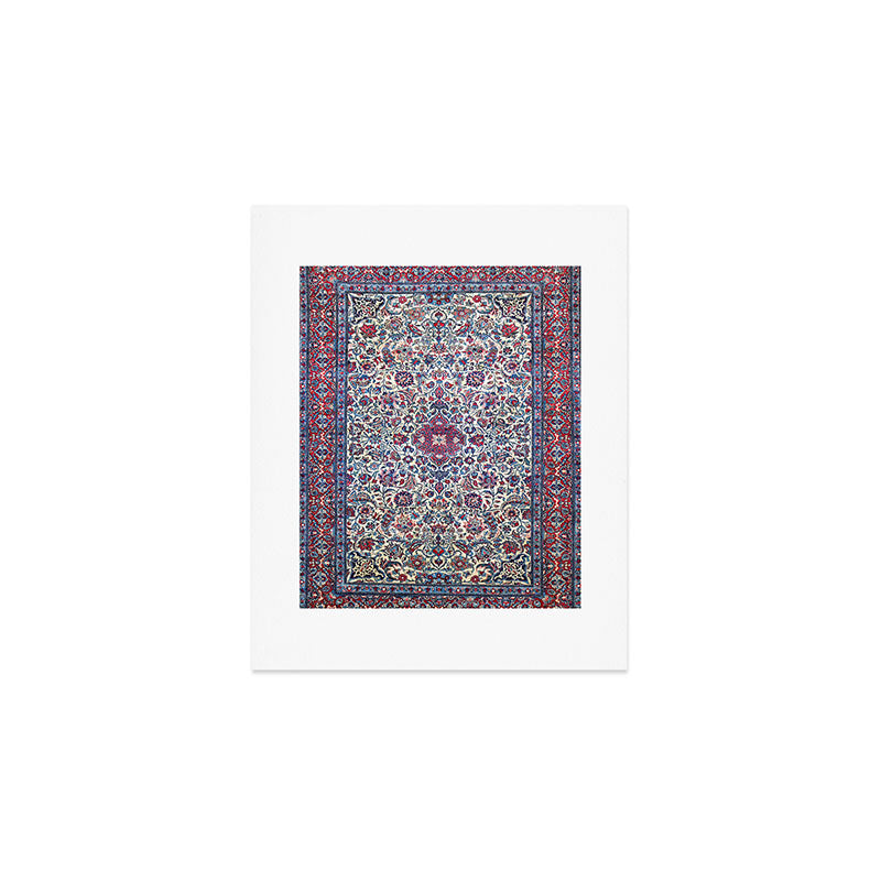 Antique Nain Tudeshk Midnight Purple Persian Art Print Gallery Image 1