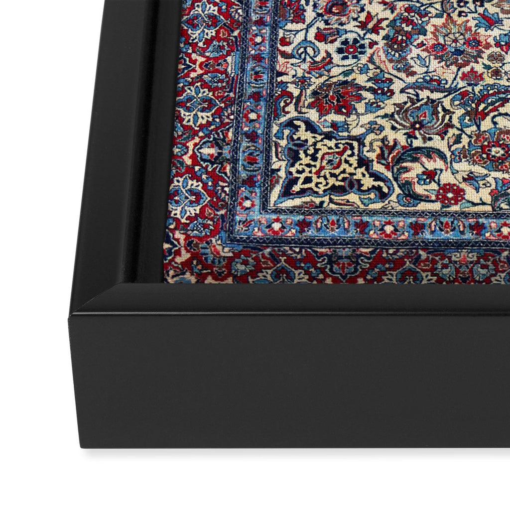 Antique Nain Tudeshk Midnight Purple Persian Framed Canvas Print Gallery Image 3