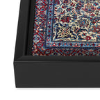 Antique Nain Tudeshk Midnight Purple Persian Framed Canvas Print Gallery Image 3