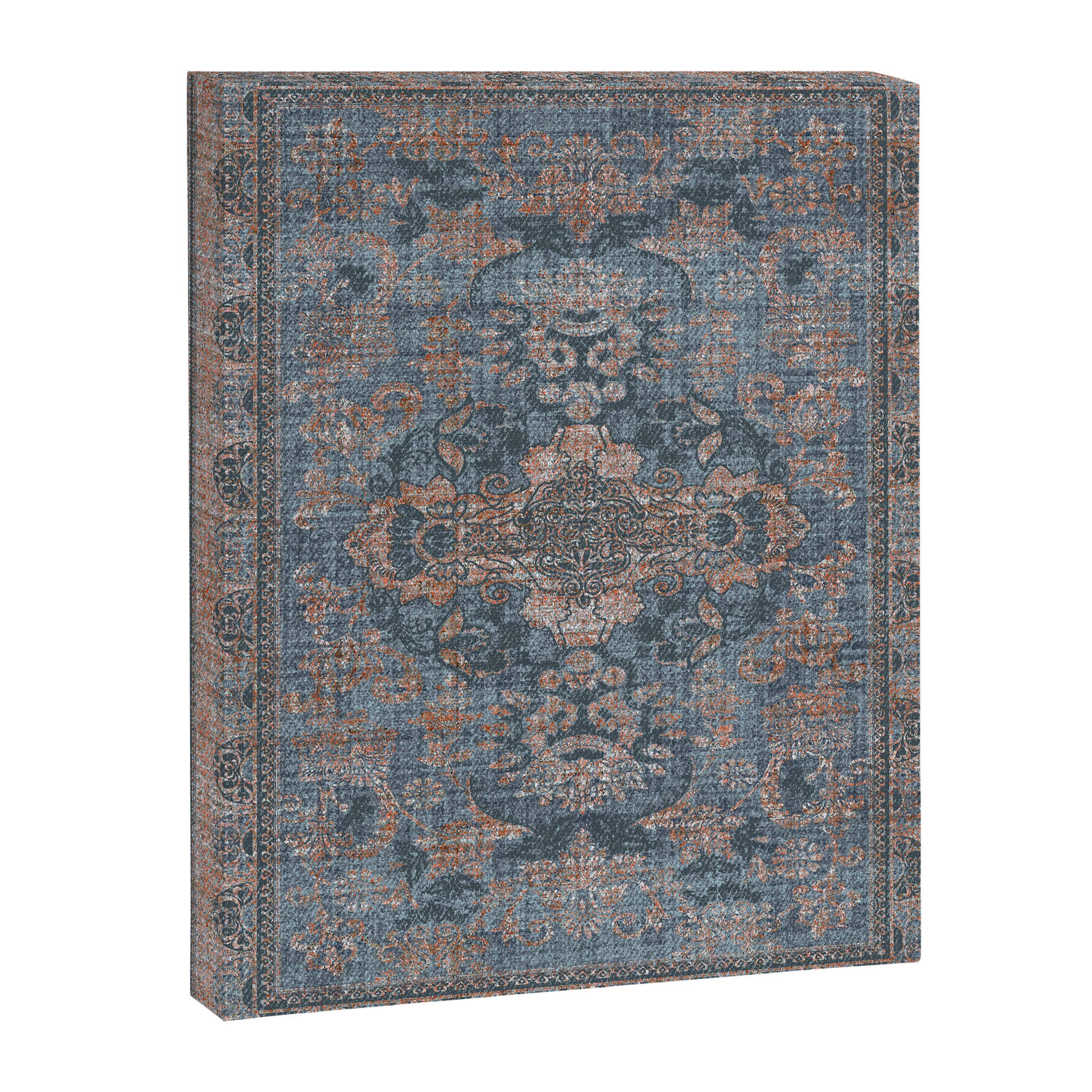 Antique Oriental Persian Blue Rust Canvas Print Gallery Image 6