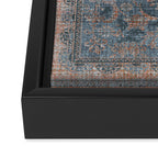 Antique Oriental Persian Blue Rust Framed Canvas Print Gallery Image 3