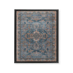 Antique Oriental Persian Blue Rust Framed Canvas Print Gallery Image 6