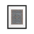 Antique Oriental Persian Blue Rust Framed Art Print Gallery Image 5