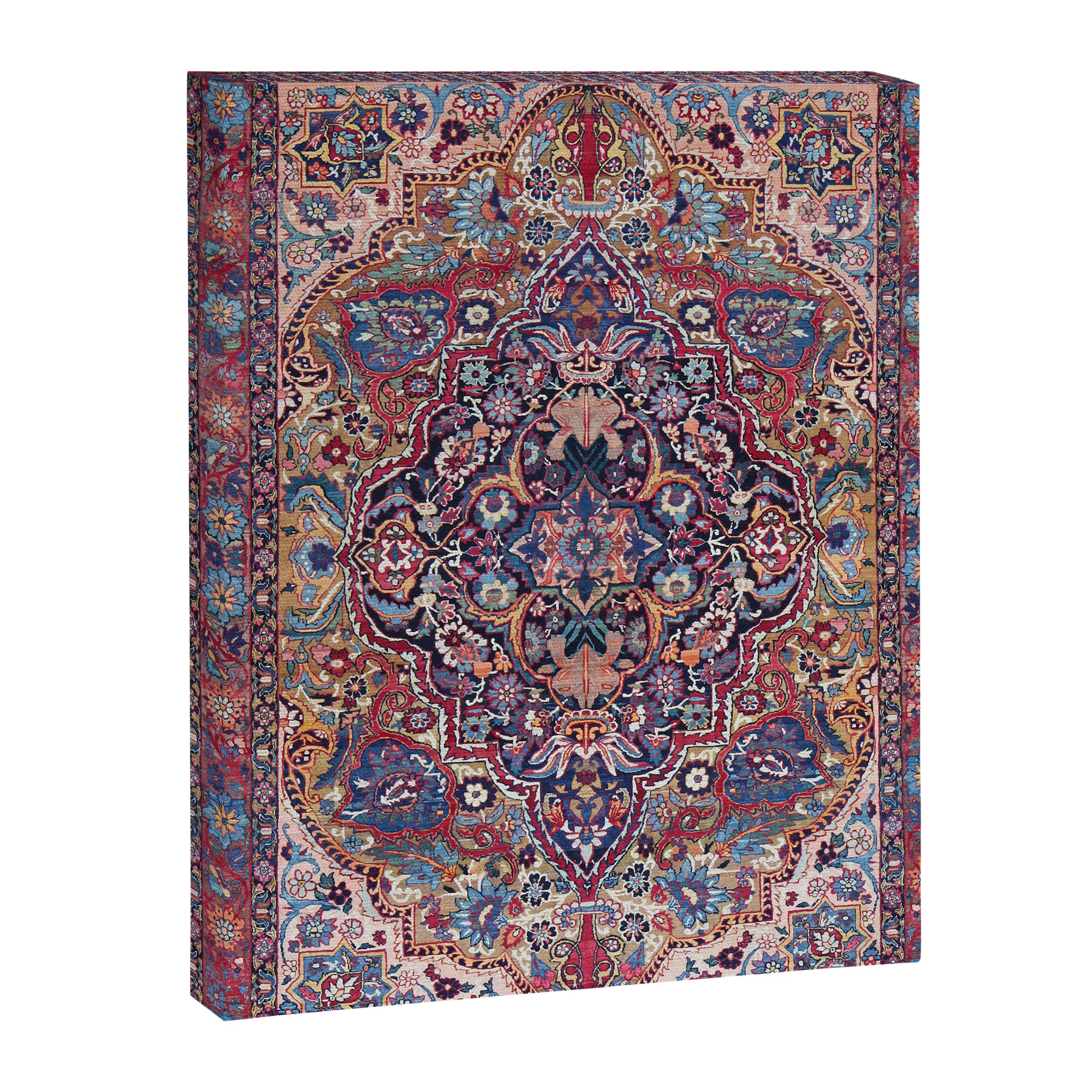 Antique Ornate Plum Spice Persian Kirman Rug Canvas Print Gallery Image 6