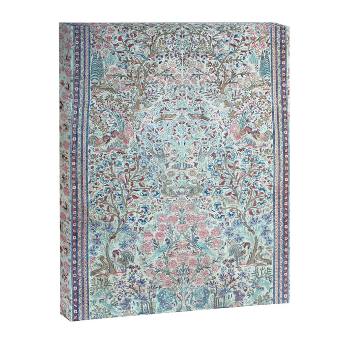 Antique Pastel Blue Persian Kashan Rug Print Canvas Print Gallery Image 1