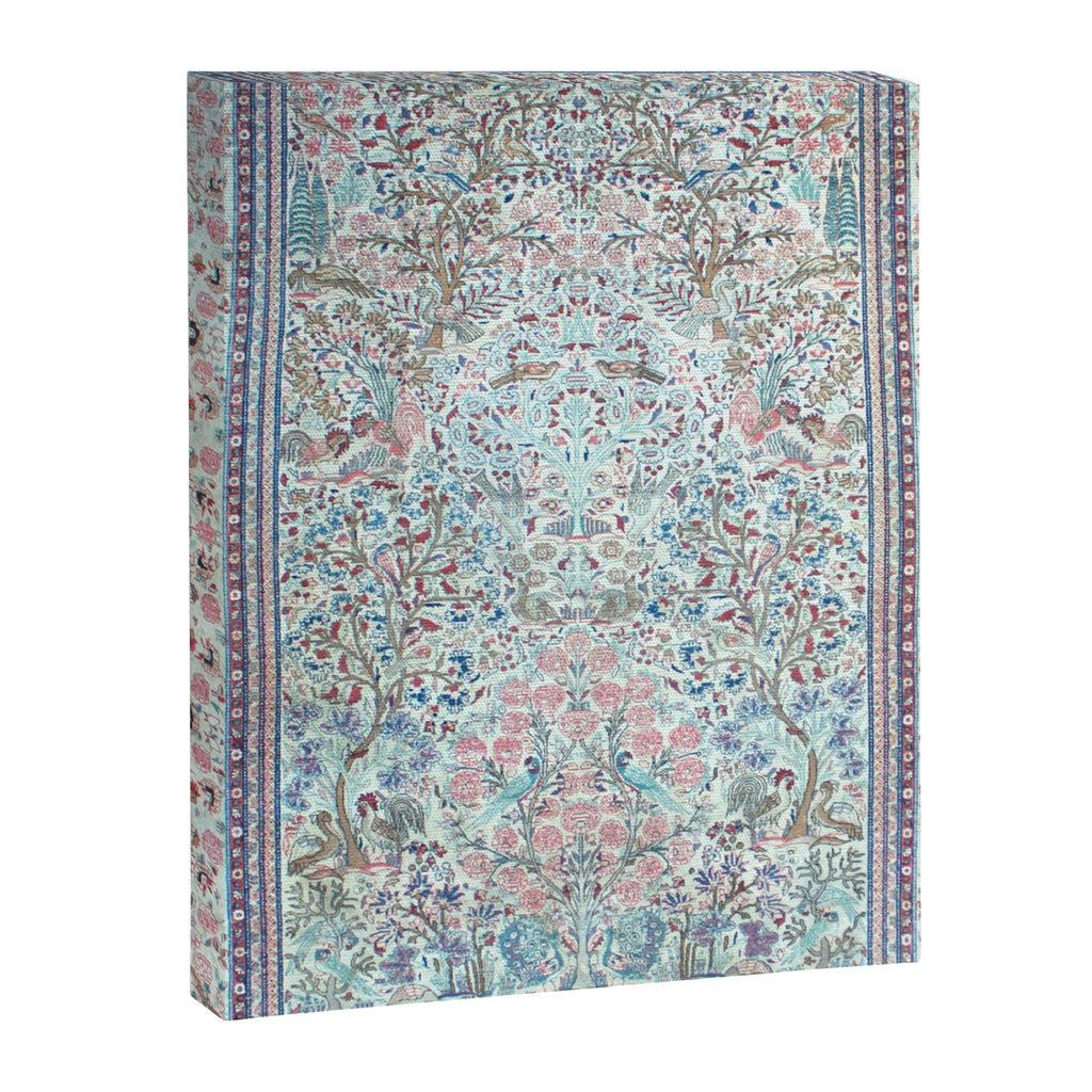 Antique Pastel Blue Persian Kashan Rug Print Canvas Print Gallery Image 6