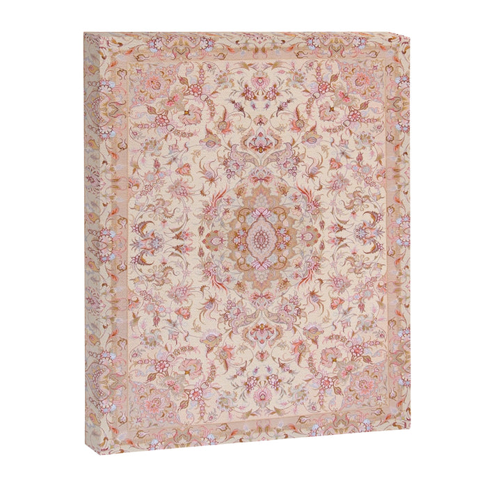 Antique Pastel Peach Tabriz Persian Canvas Print Gallery Image 1