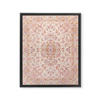 Antique Pastel Peach Tabriz Persian Framed Canvas Print Gallery Image 6