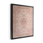 Antique Pastel Peach Tabriz Persian Framed Canvas Print Gallery Image 2
