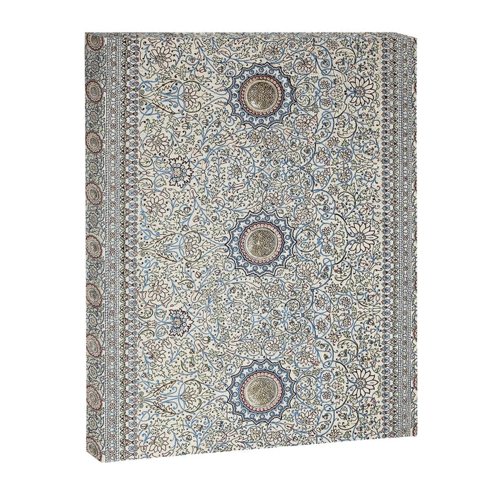 Antique Persian Cream Blue Pearl Carpet Canvas Print Gallery Image 1
