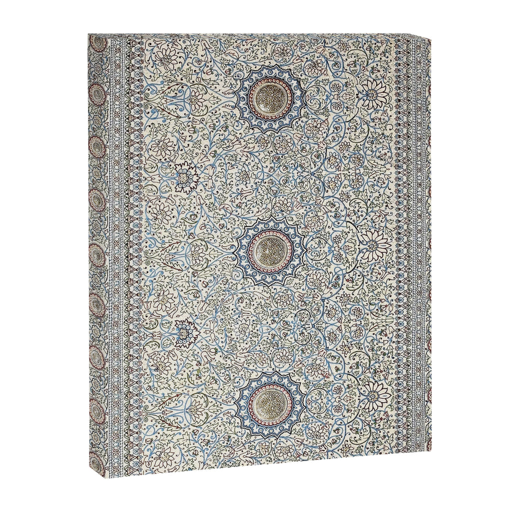 Antique Persian Cream Blue Pearl Carpet Canvas Print Gallery Image 6