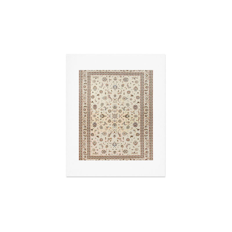 Antique Persian Delicate Ivory Cream  Art Print Gallery Image 1