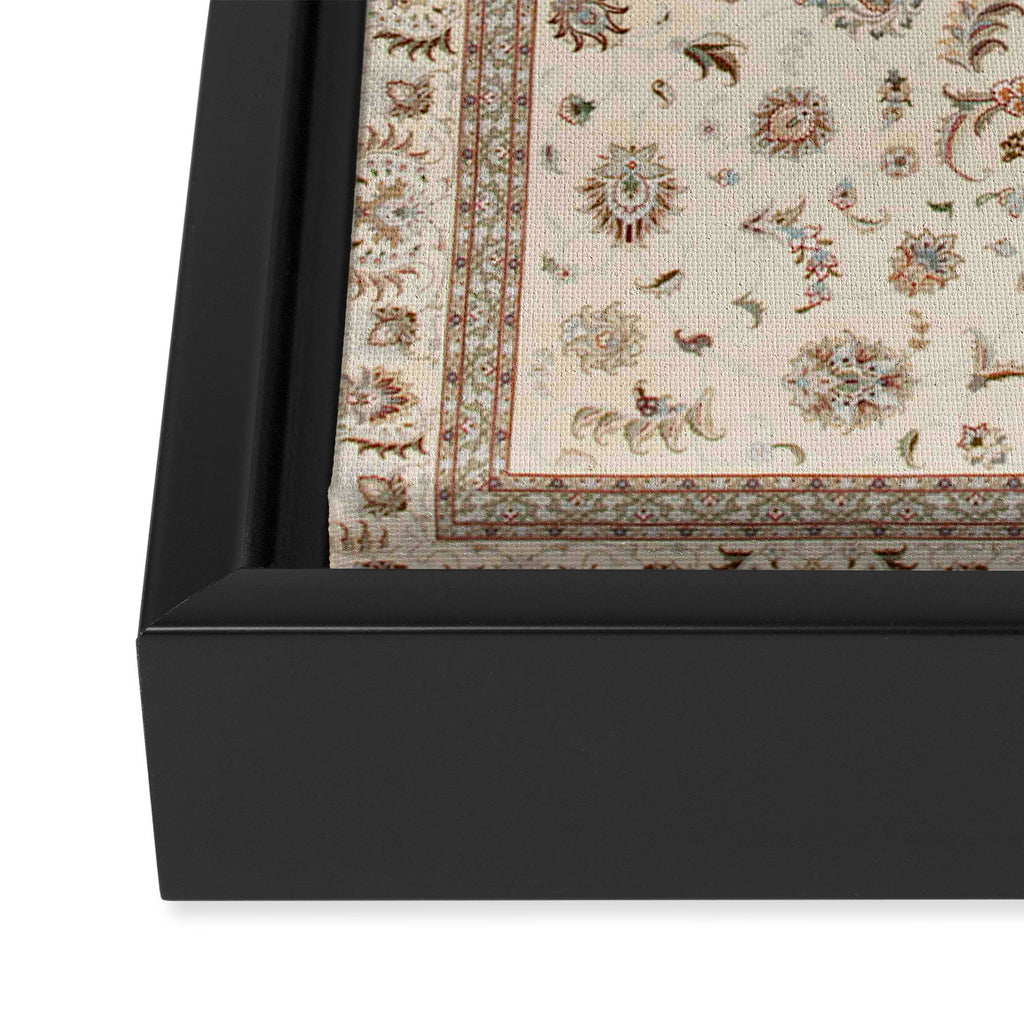 Antique Persian Delicate Ivory Cream  Framed Canvas Print Gallery Image 3