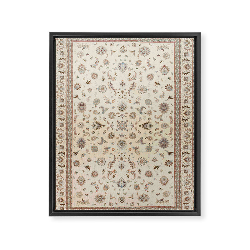 Antique Persian Delicate Ivory Cream  Framed Canvas Print Gallery Image 6