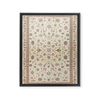 Antique Persian Delicate Ivory Cream  Framed Canvas Print Gallery Image 6