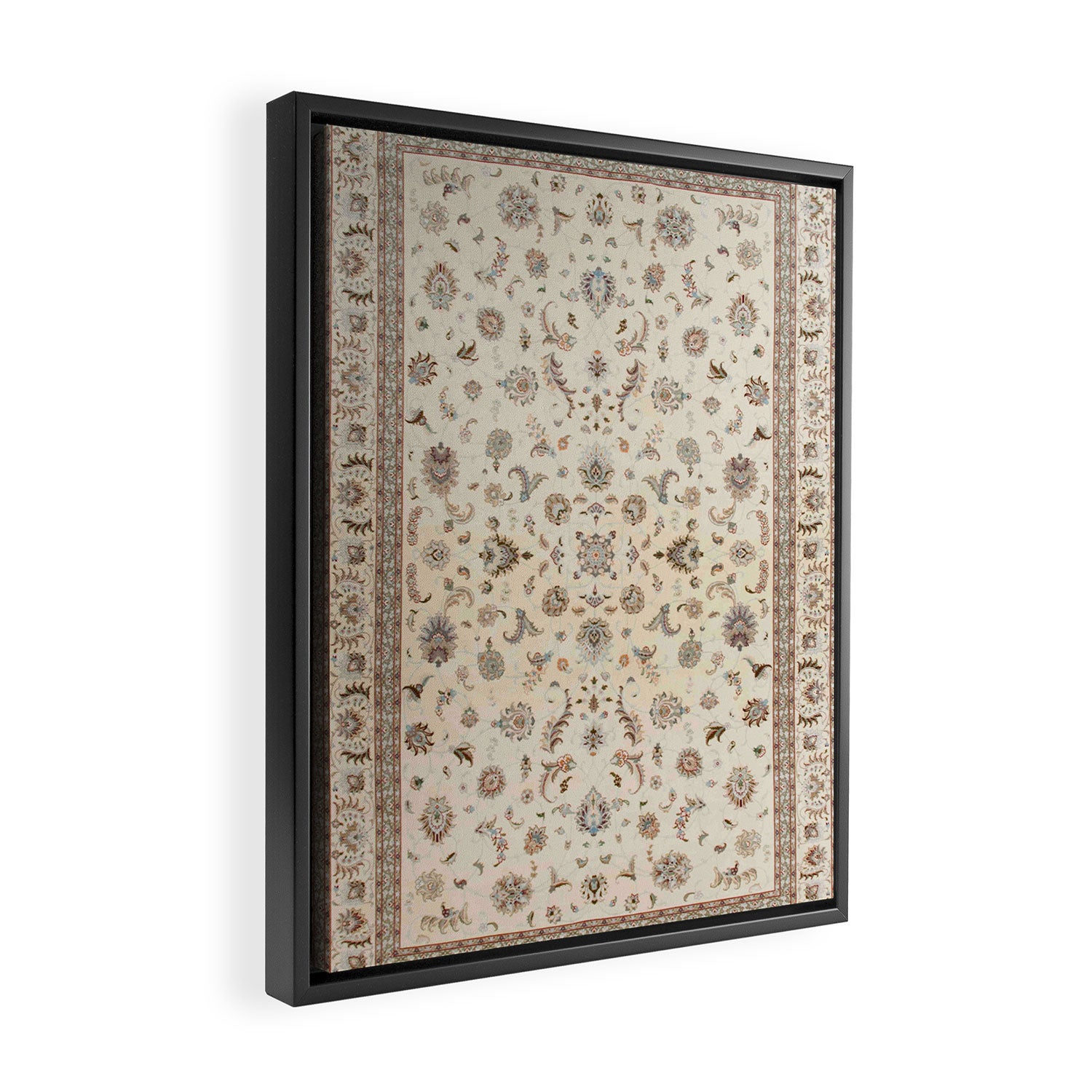 Antique Persian Delicate Ivory Cream  Framed Canvas Print Gallery Image 2
