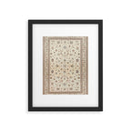 Antique Persian Delicate Ivory Cream  Framed Art Print Gallery Image 5