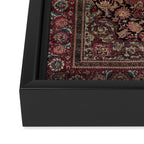 Antique Persian Isfahan Plum Burgundy Spice Carpet Framed Canvas Print Gallery Image 3
