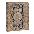 Antique Persian Navy Blue & Gold Beige Kerman Rug Print Canvas Print Gallery Image 6