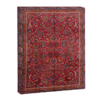 Antique Persian Rug Dark Wine Red Mashad Canvas Print Gallery Image 6