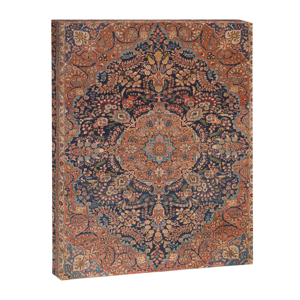 Antique Persian Tabriz Rust Red & Blue Canvas Print Gallery Image 6