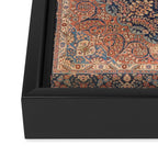 Antique Persian Tabriz Rust Red & Blue Framed Canvas Print Gallery Image 3