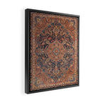 Antique Persian Tabriz Rust Red & Blue Framed Canvas Print Gallery Image 2