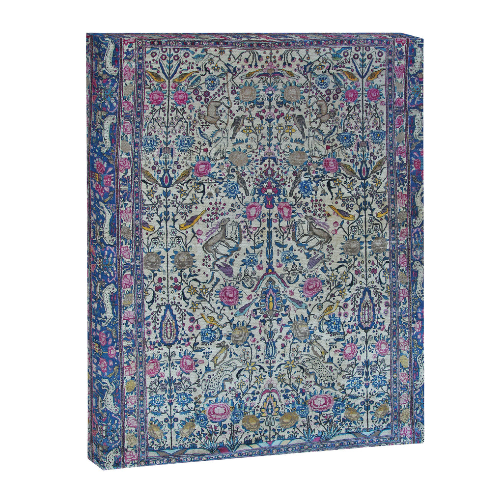 Antique Persian Tehran Midnight Purple Oriental Carpet Canvas Print Gallery Image 6
